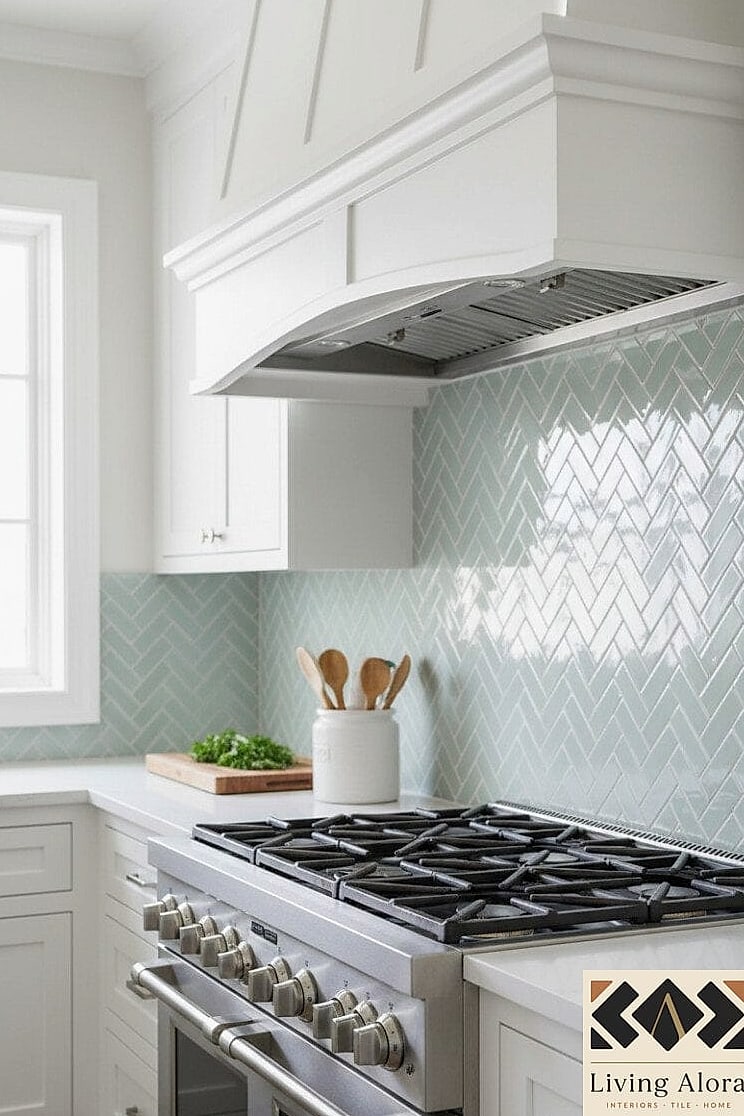 27 Modern Backsplash Ideas That Will Transform Your Space 4 Herringbone Subway Layout