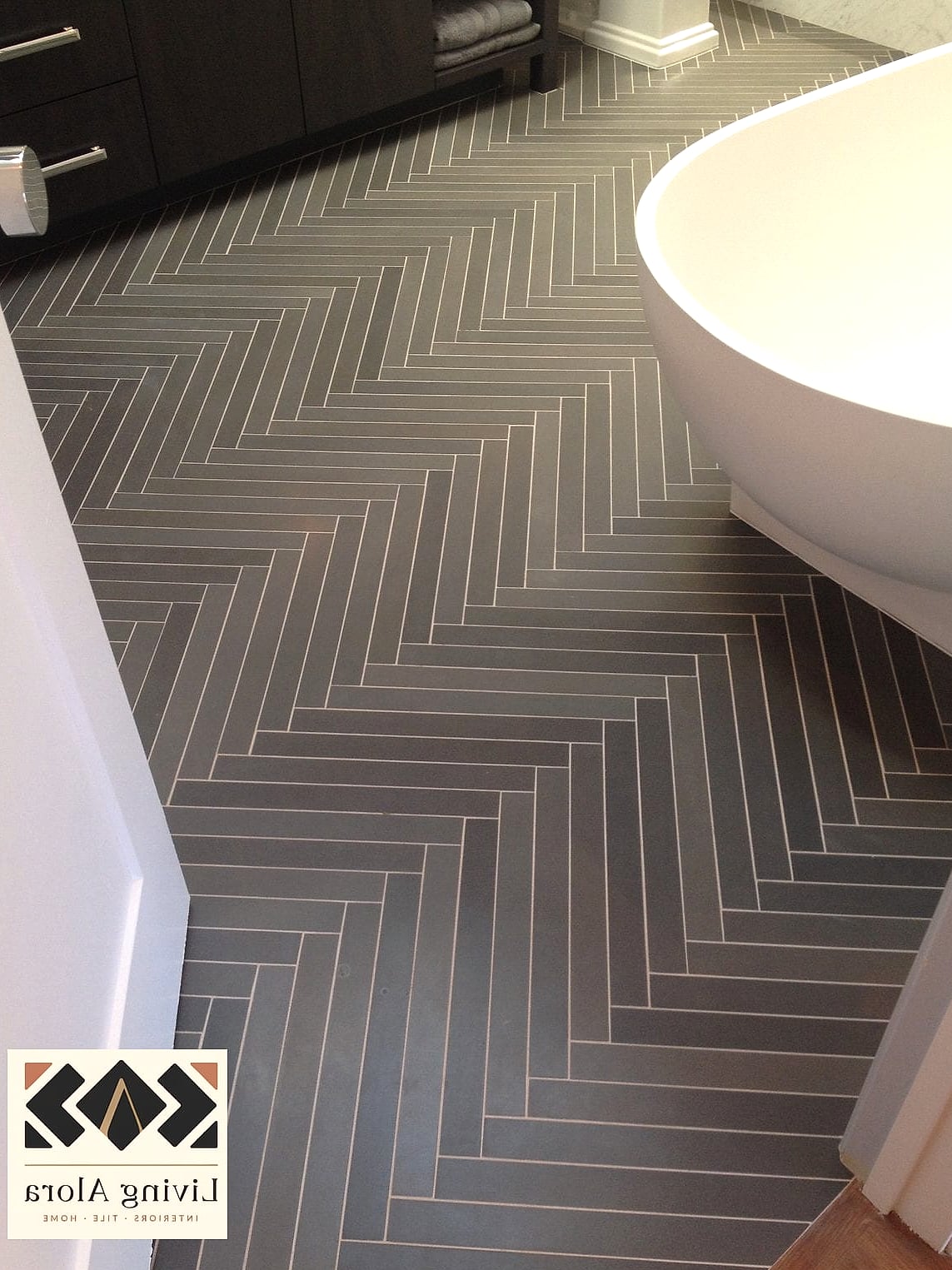 30 How to End Tile Ideas Trending on Pinterest This Year 12 Herringbone Tile Ending in a Straight Border