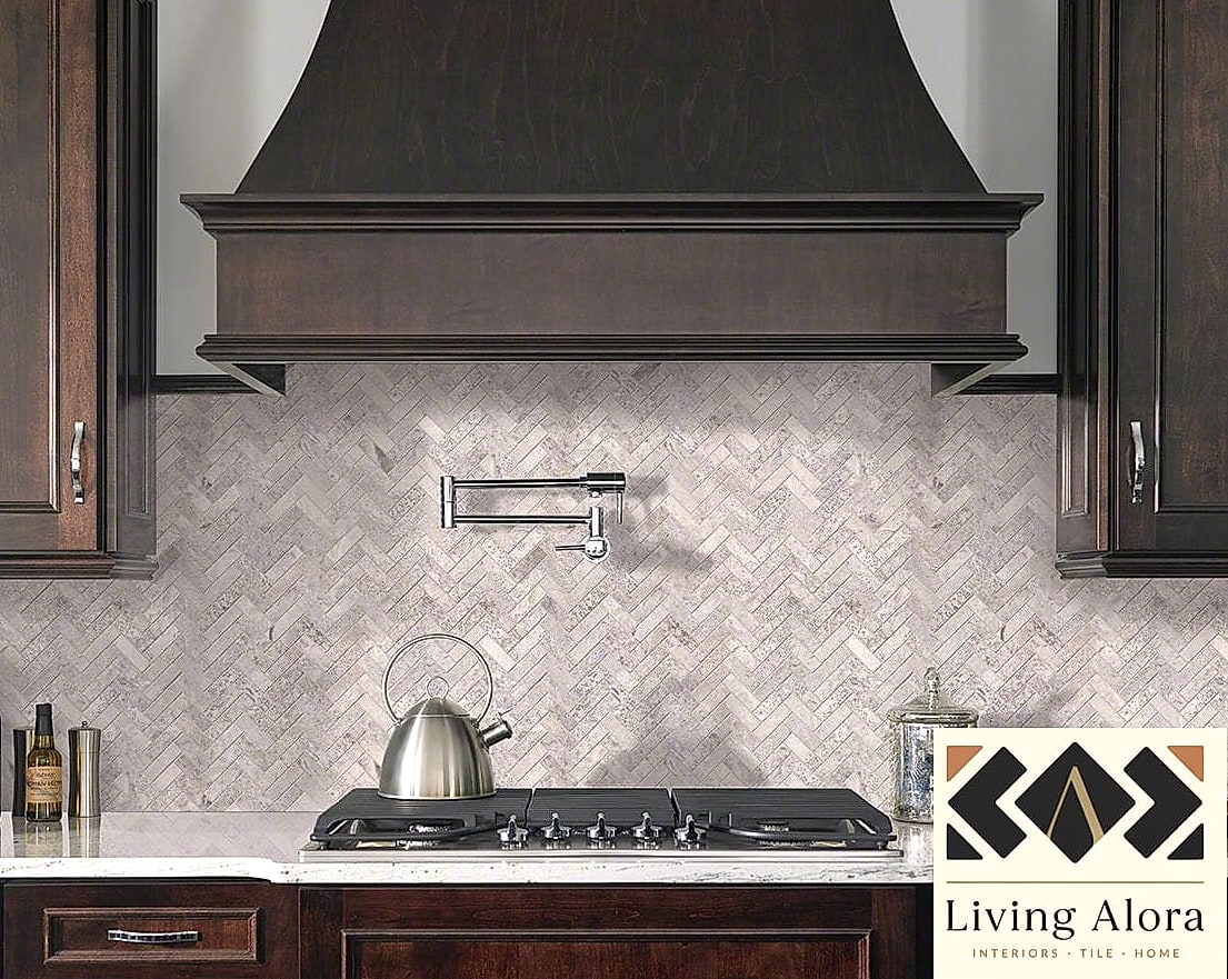 Herringbone Travertine Tile
