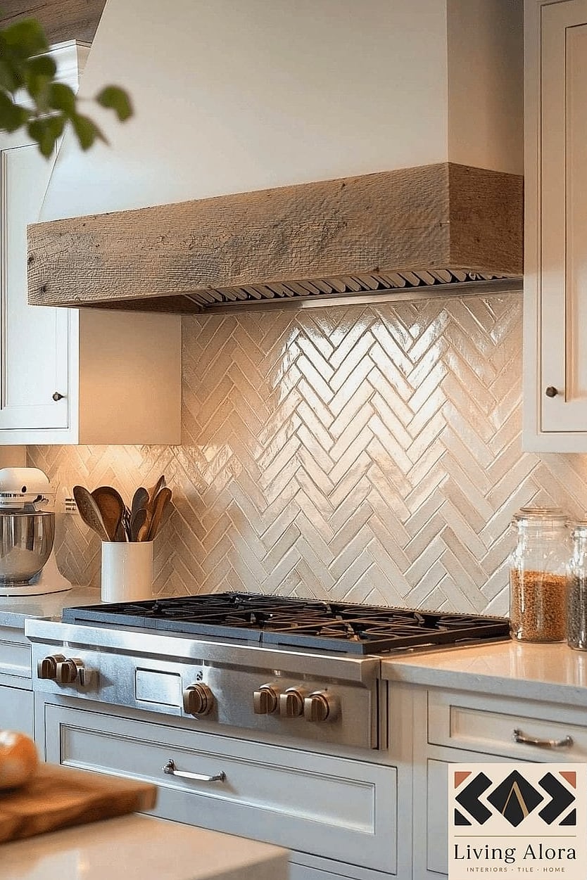 Herringbone Wood Paneling for a Statement Wall