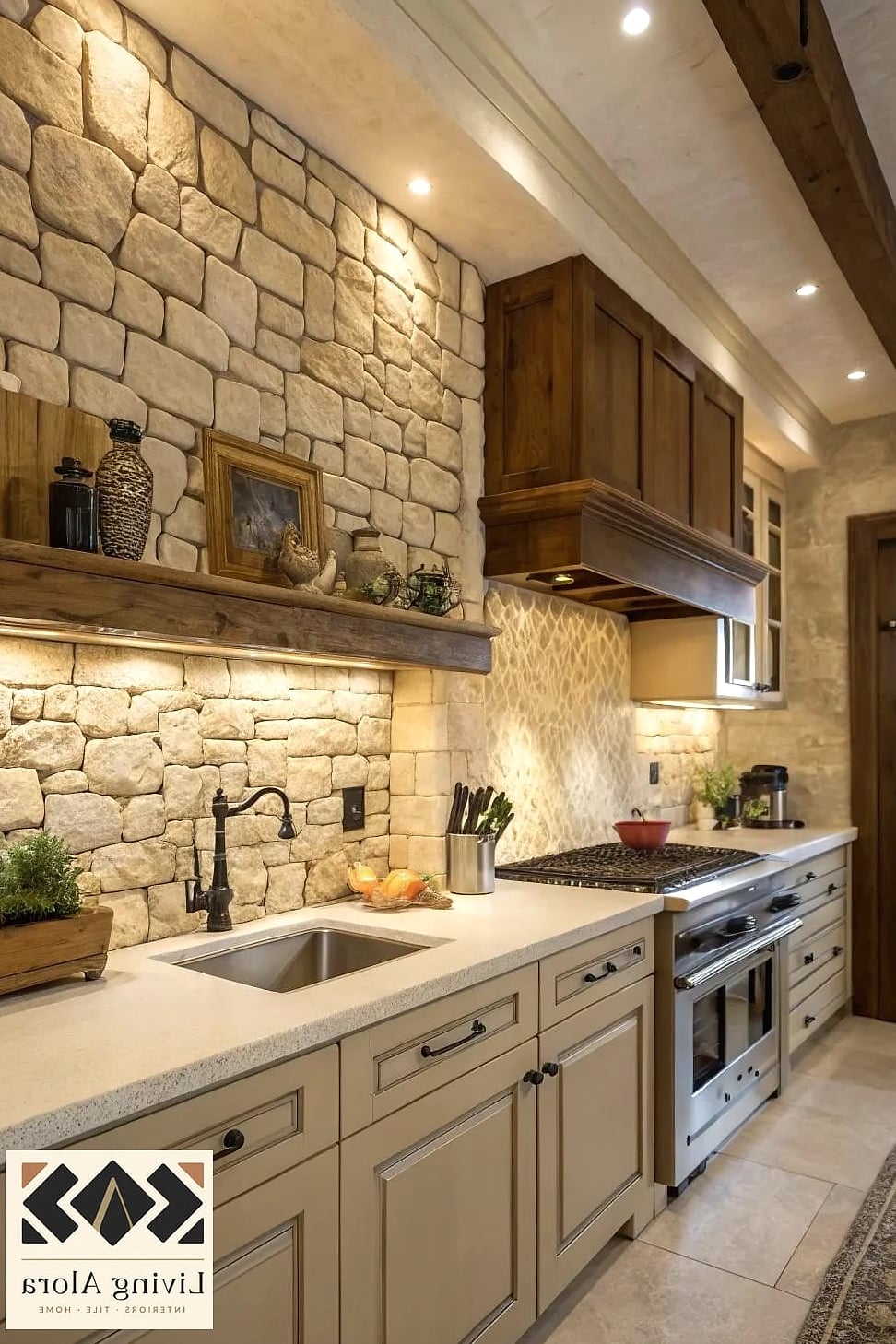 30 Stone Backsplash Ideas That Will Transform Your Space 10 Honed Limestone Backsplash