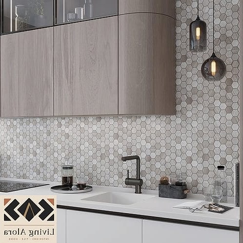 17 Honeycomb Backsplash Ideas That Look Expensive But Aren't 14 Honeycomb Tile as a Bathroom Vanity Backsplash