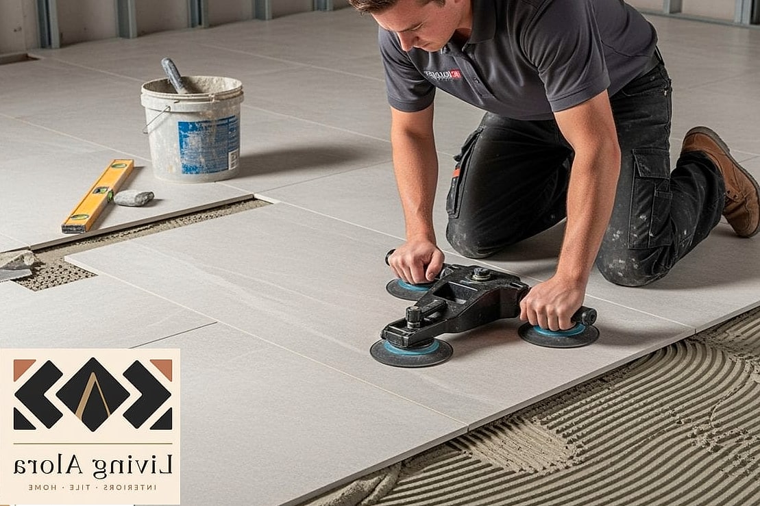 Install Large-Format Tile to Minimize Grout Lines