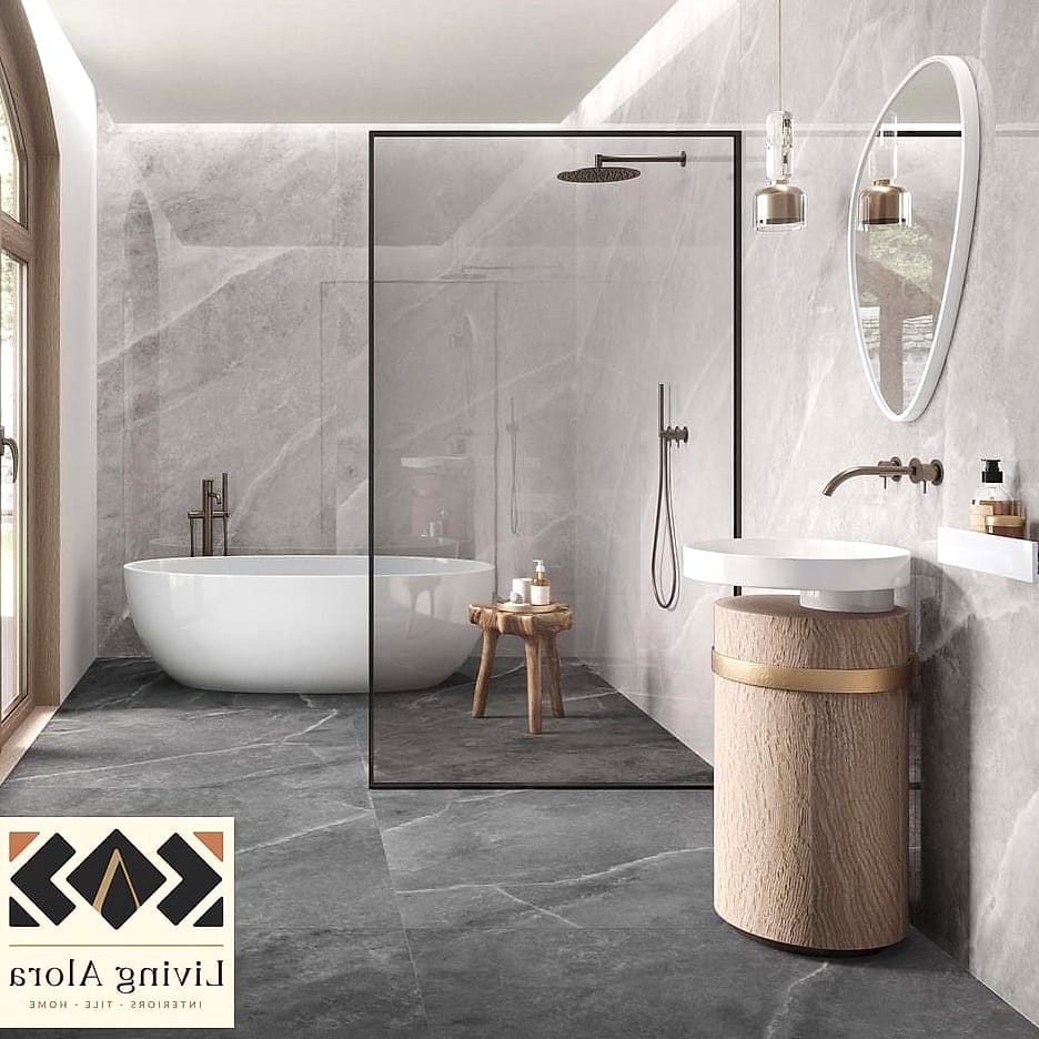 Large Format Tile on Walls and Floors