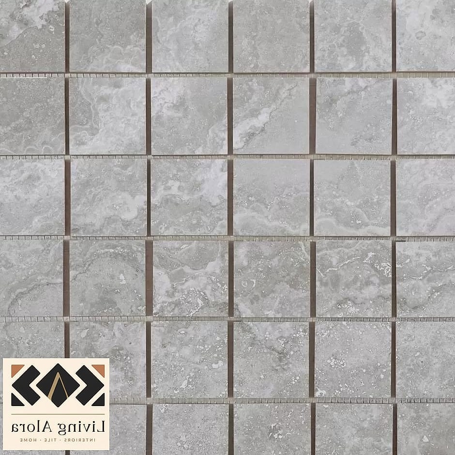 Large-Format Mosaic Sheets for Small Bathrooms