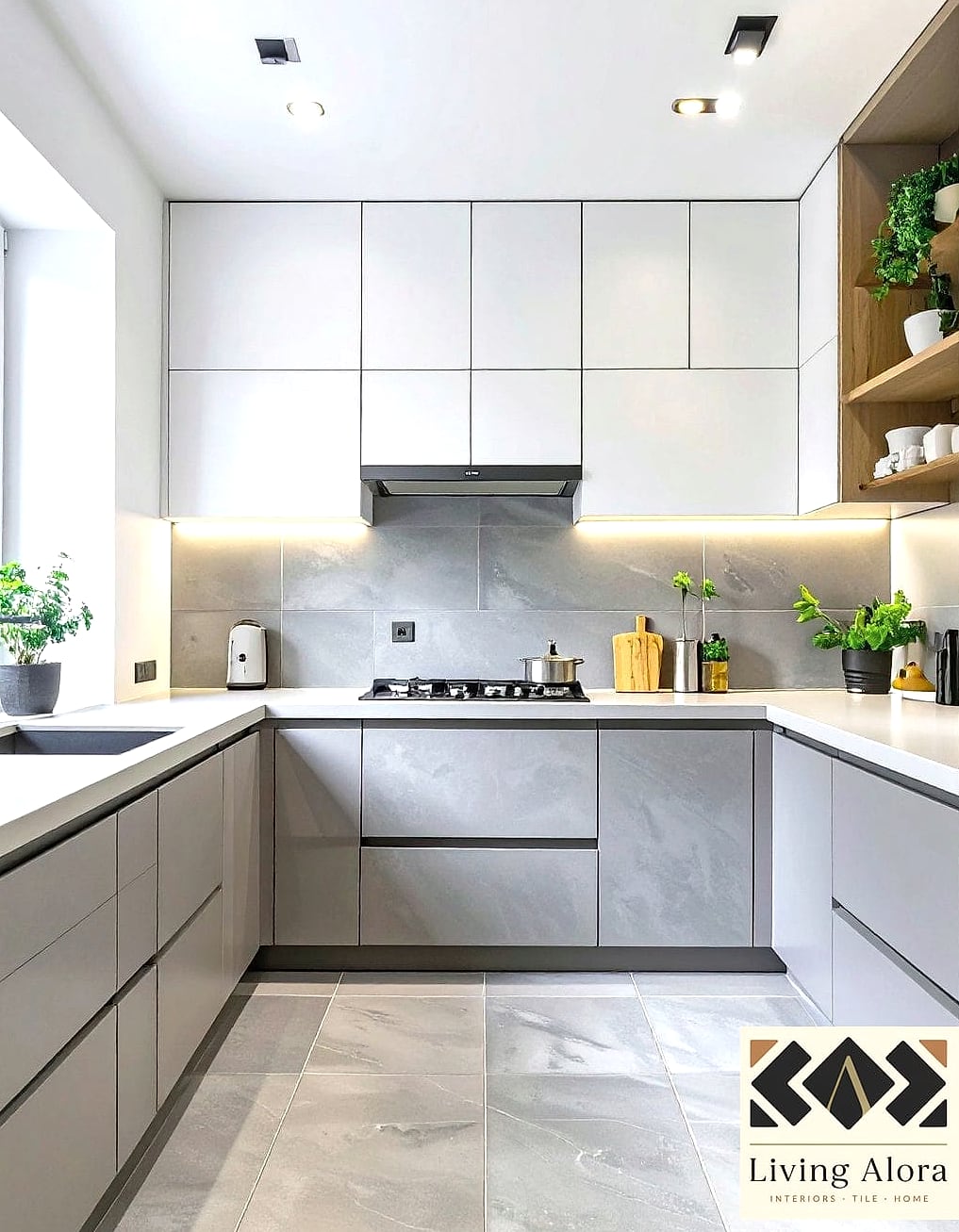 25 Backsplash Ideas for Small Kitchen Ideas to Inspire Your Next Renovation 17 Large-Format Tile for Fewer Grout Lines
