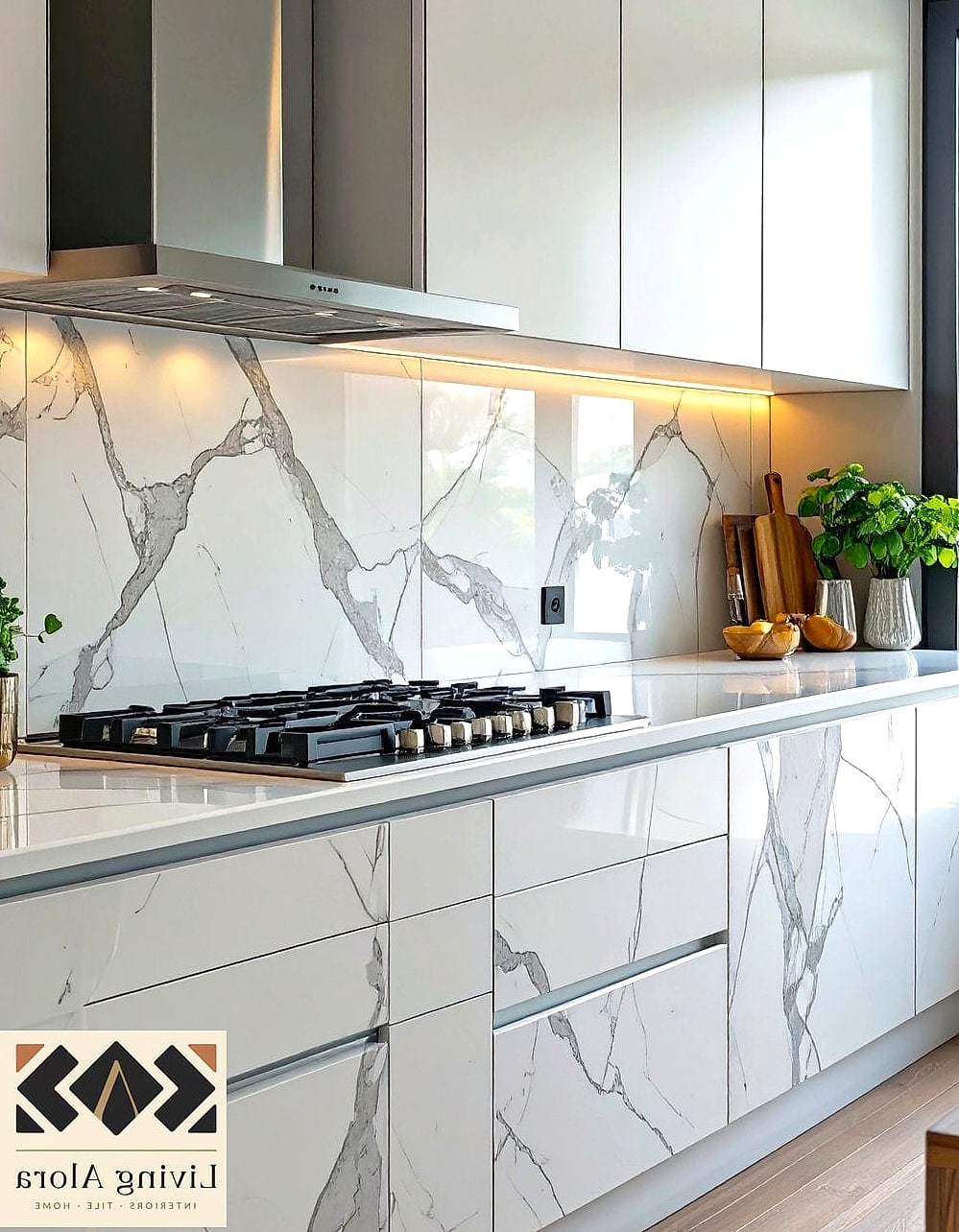 20 Modern Backsplash Ideas That Maximize Style and Function 21 Large-Format Tile for a Seamless Look