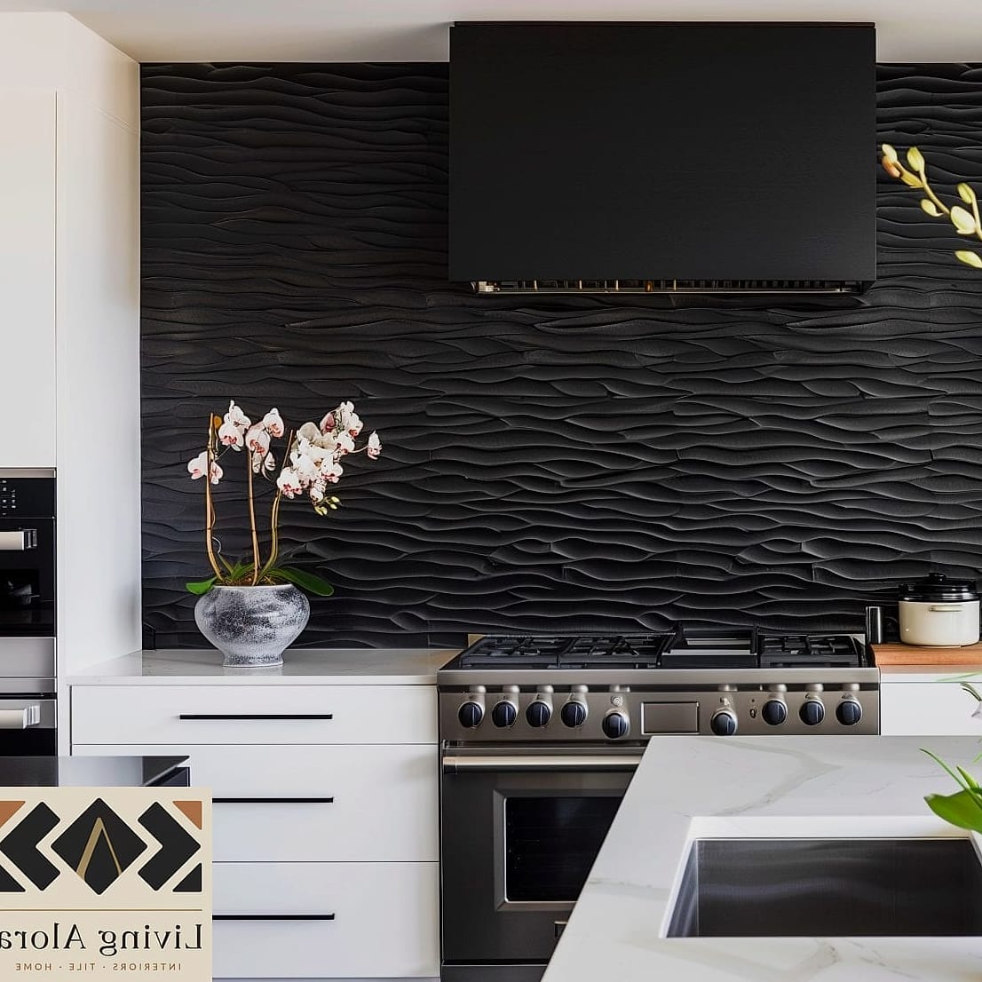 Large Format Black and White Slab Panels