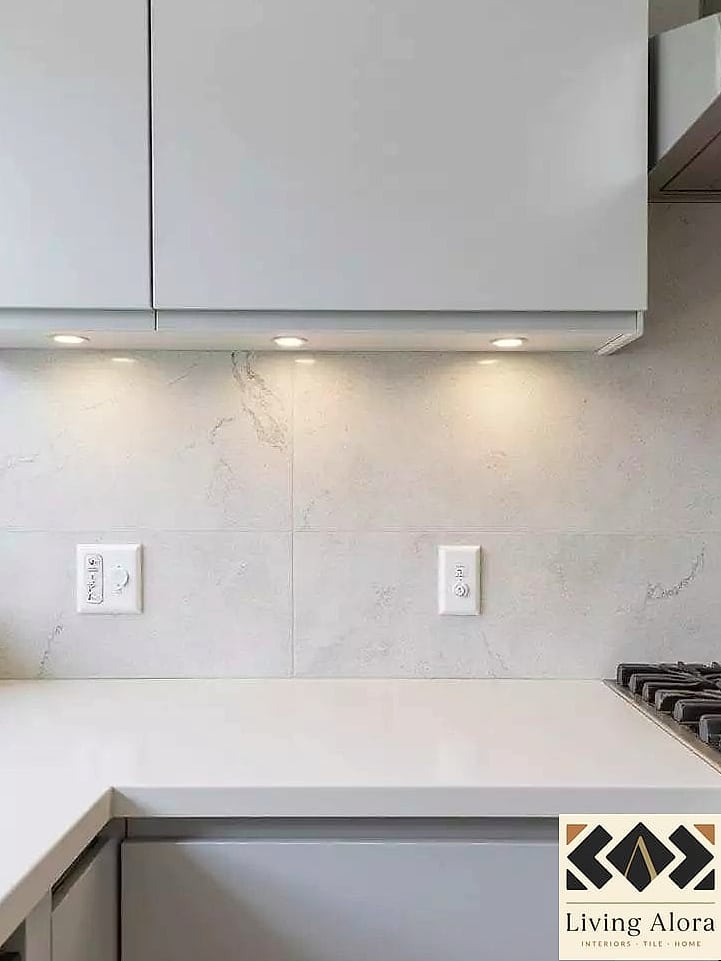 15 Gray Backsplash Ideas You Haven't Seen Before 5 Large-Format Gray Marble Slab