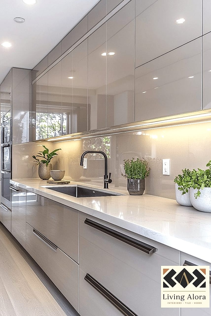 15 Neutral Backsplash Ideas We Can't Stop Pinning 4 Large-Format Marble-Look Porcelain