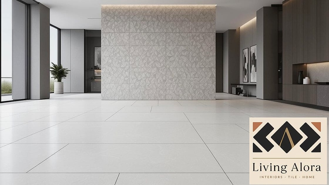 Large Format White Porcelain Tile