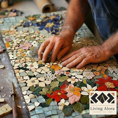 23 Hand Cut Artisan Mosaic Tiles Ideas Worth Stealing From Interior Designers 24 Layered Mosaic Patterns in an Open Concept Kitchen