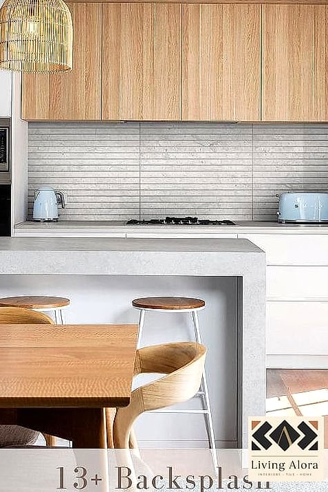 17 Modern Limestone Backsplash Ideas That Prove This Trend Is Here to Stay 13 Limestone Slab as a Statement Behind the Range