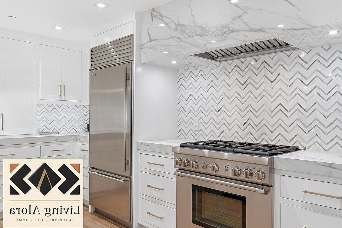 Marble Chevron Pattern
