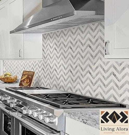 Marble Chevron Pattern