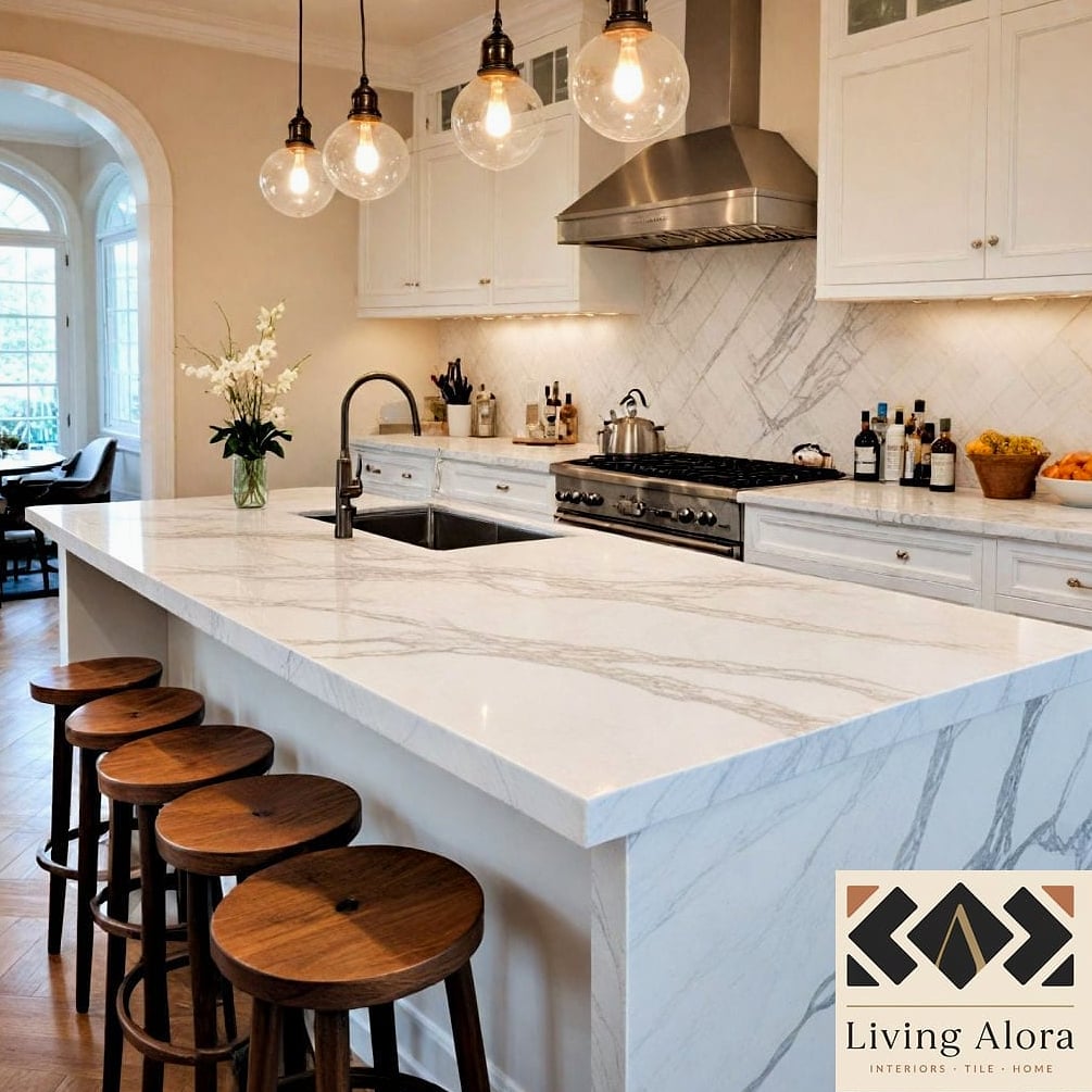 Marble Countertops and Backsplash