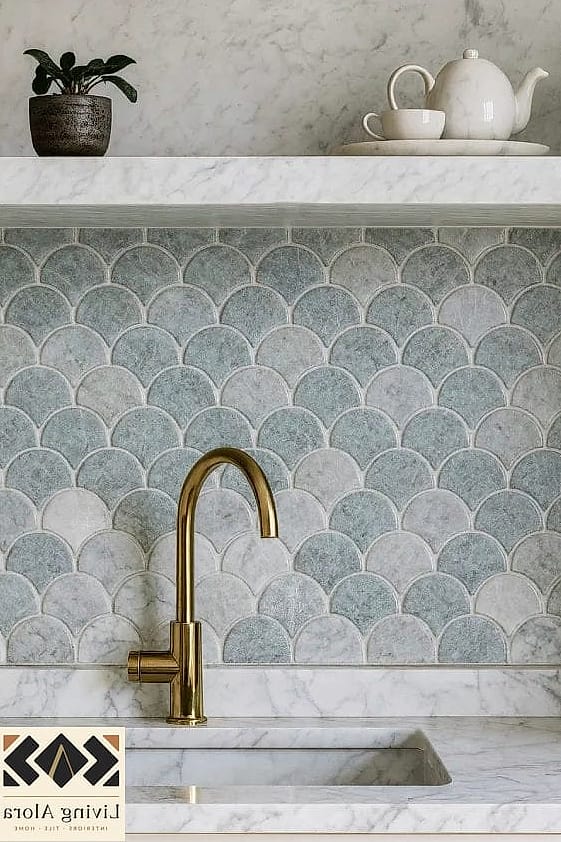 Marble Fishscale Tile
