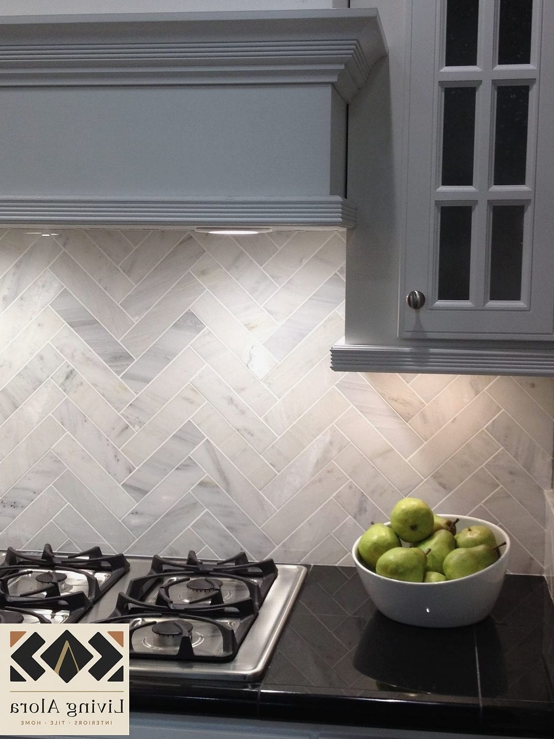 Marble Herringbone Tile