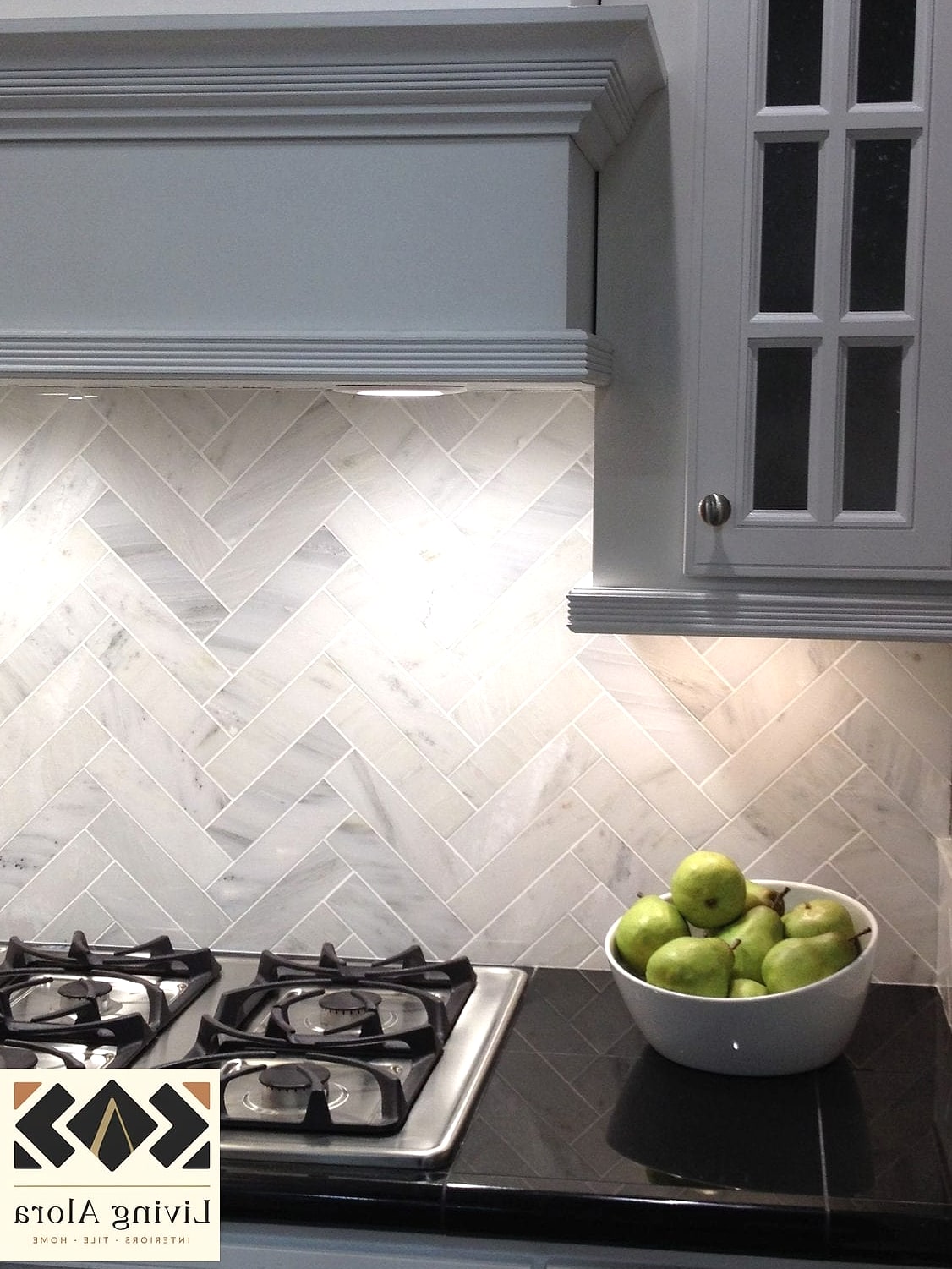 Marble Herringbone Mosaic