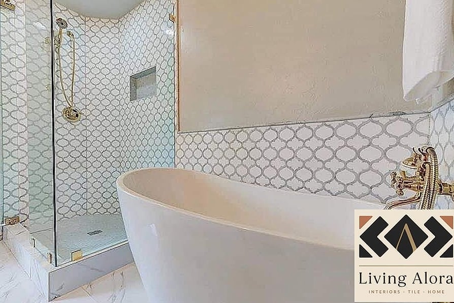 Marble Mosaic Tub Surround