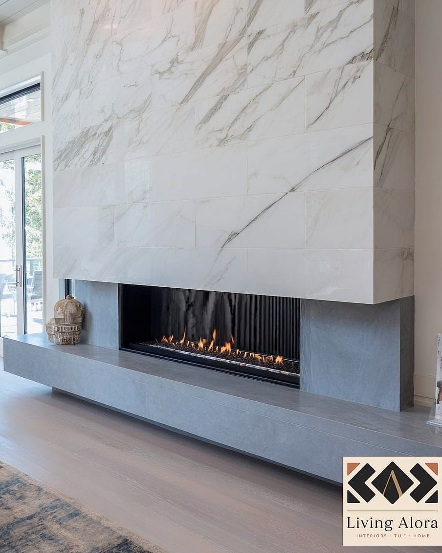 Marble Mosaic Fireplace Surround