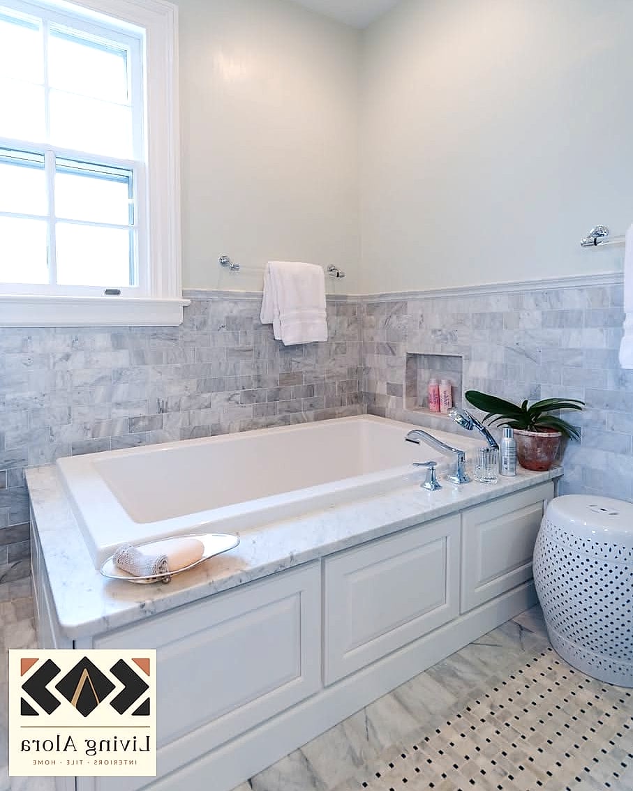 Marble Mosaic Tub Surround