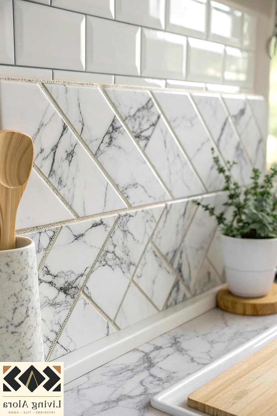 Marble Peel-and-Stick Backsplash