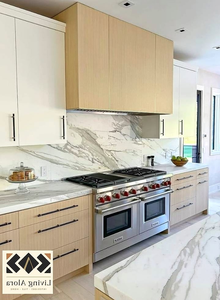 12 Best Backsplash Ideas We Can't Stop Pinning 6 Marble Slab Backsplash