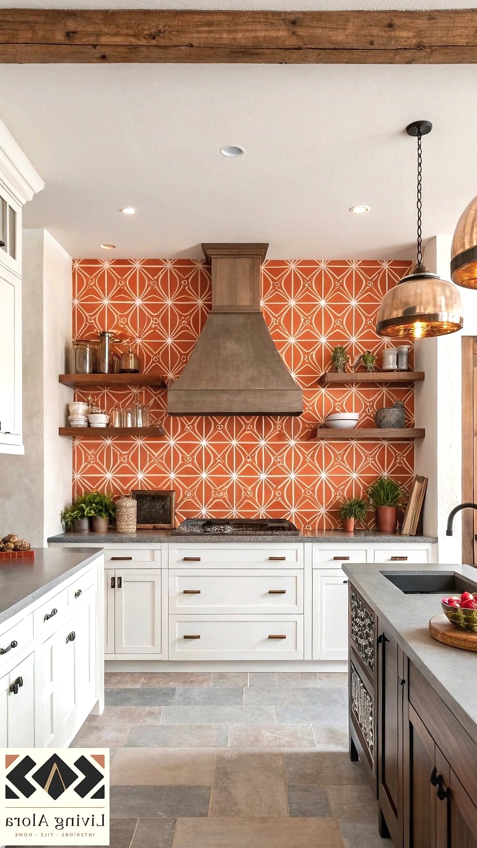 Marigold Orange Mosaic Tile