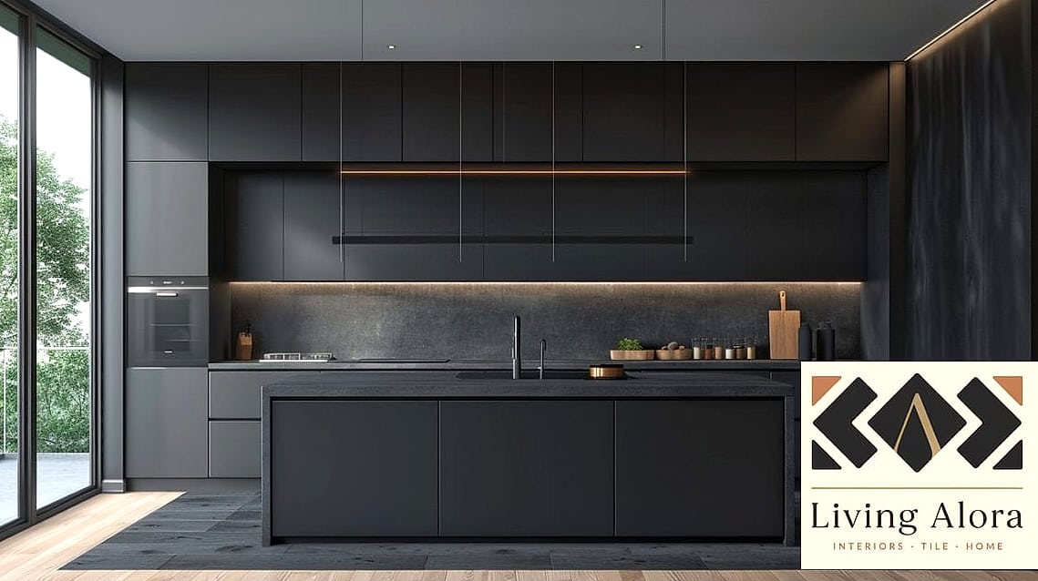 13 Contemporary Kitchen Ideas That Are Absolutely Worth It 7 Matte Black Fixtures and Hardware