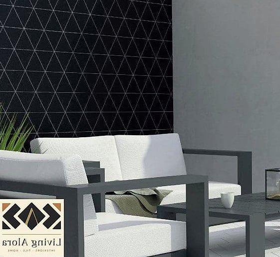 25 Damask Tile Ideas to Show Your Contractor 24 Matte Black Damask Tile Statement Wall