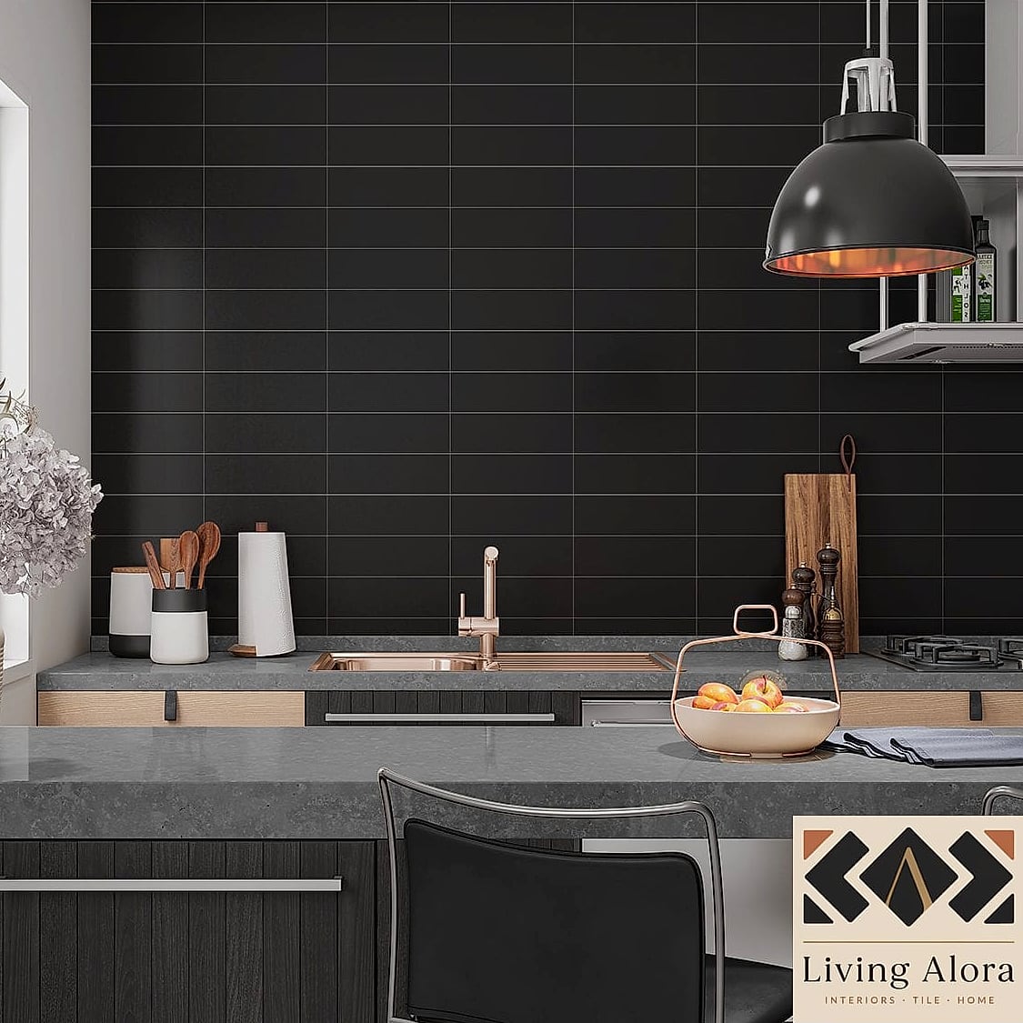 Matte Black Subway Tile