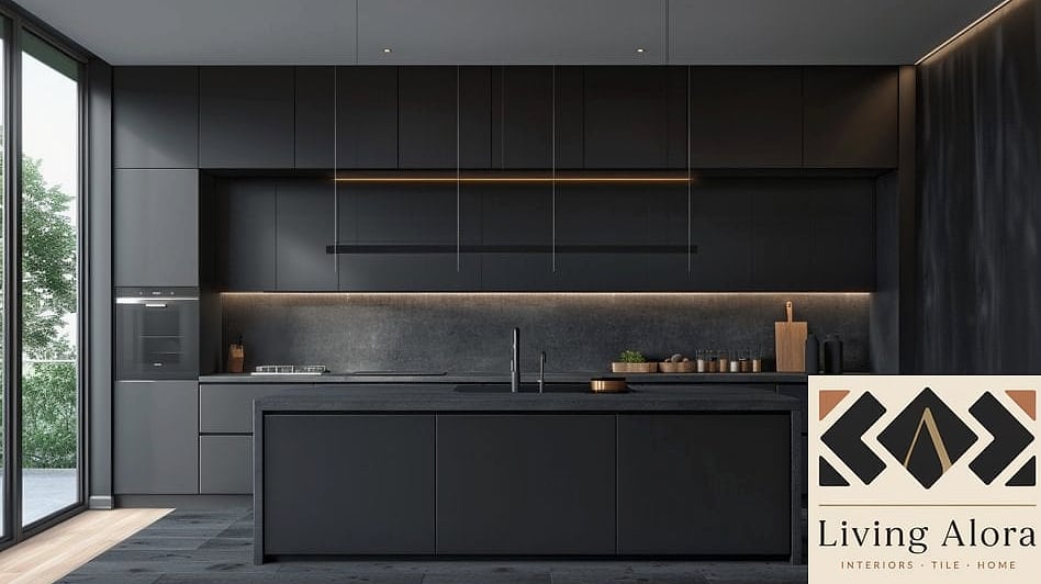 13 Dark Kitchen Ideas Perfect for Any Budget 6 Matte Black Fixtures Throughout