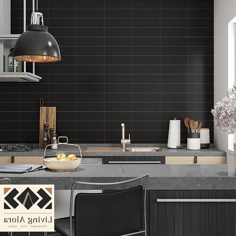 Matte Black Tile for Moody Drama