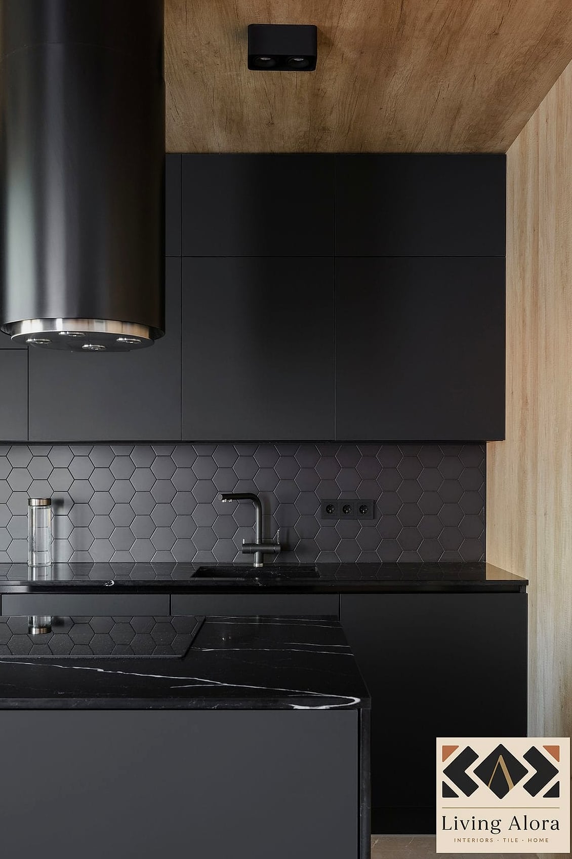 17 Honeycomb Backsplash Ideas That Look Expensive But Aren't 3 Matte Black Hex Tile for Drama Without the Price Tag