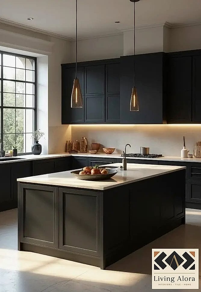 11 Matte Kitchen Ideas That Are Absolutely Worth It 7 Matte Kitchen Island in a Contrast Color