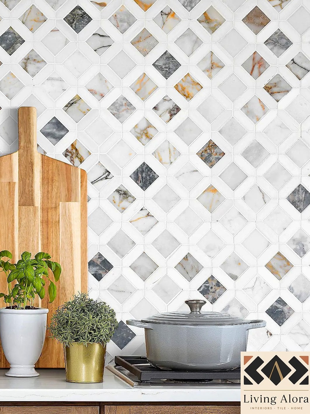 Matte Marble-Look Porcelain Tile