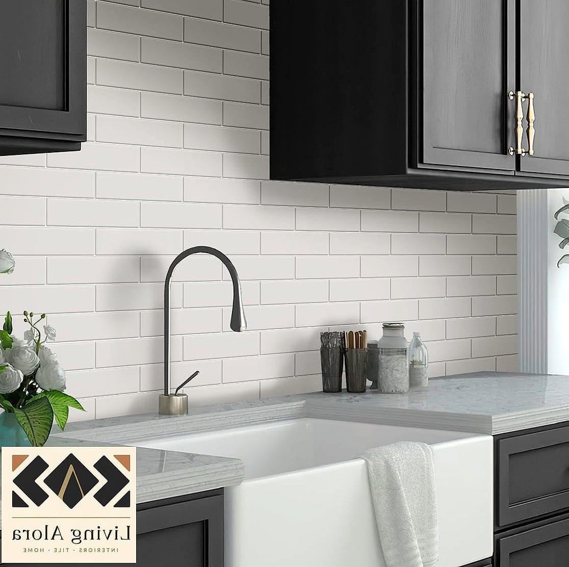 27 Backsplash for White Bathroom Ideas Trending on Pinterest This Year 17 Matte White Tile