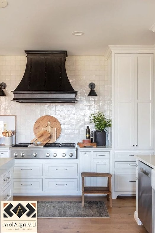 23 Matte White Kitchen Ideas That Are Absolutely Worth It 5 Matte White Zellige Tile