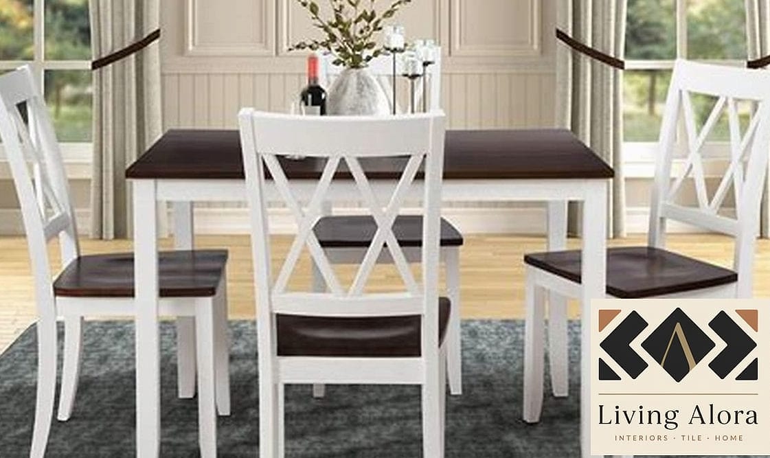 23 Matte White Kitchen Ideas That Are Absolutely Worth It 14 Matte White Kitchen Table and Chairs