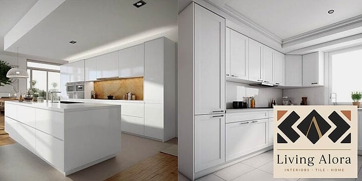 23 Matte White Kitchen Ideas That Are Absolutely Worth It 20 Matte White Cabinet Fronts with Glass Inserts