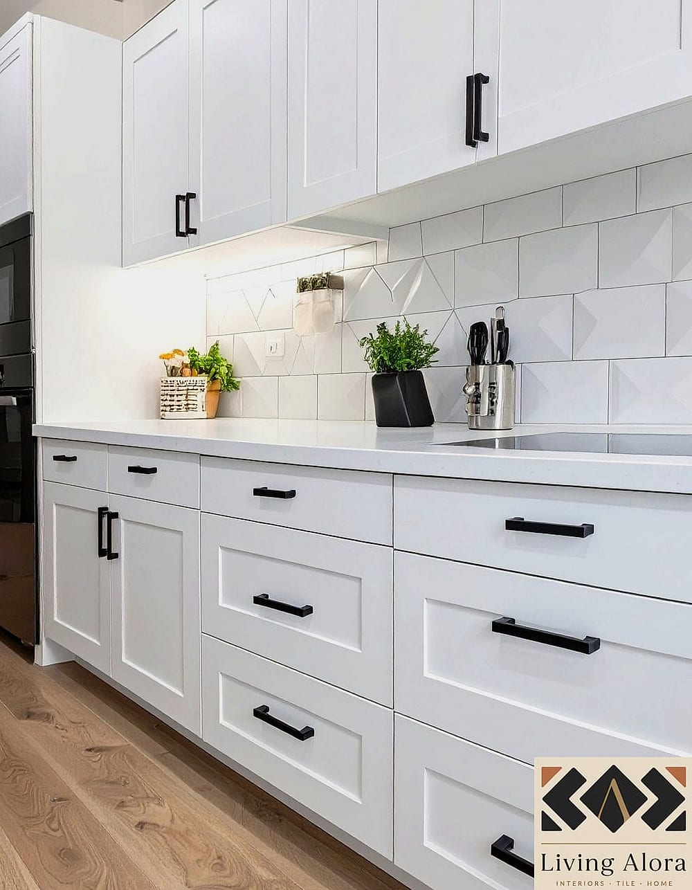 23 Matte White Kitchen Ideas That Are Absolutely Worth It 23 Matte White Cabinet Hardware in Matching Tone