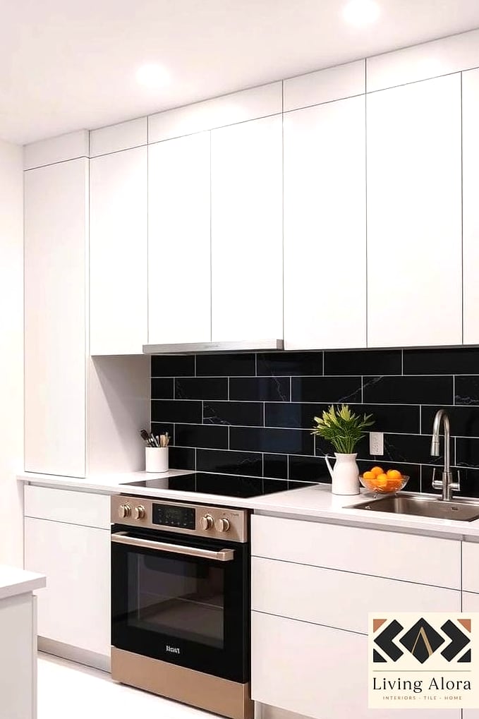 Minimalist Monochrome Backsplash