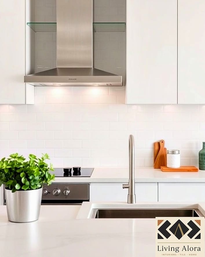 25 Backsplash Ideas for Small Kitchen Ideas to Inspire Your Next Renovation 24 Minimalist Solid-Color Backsplash