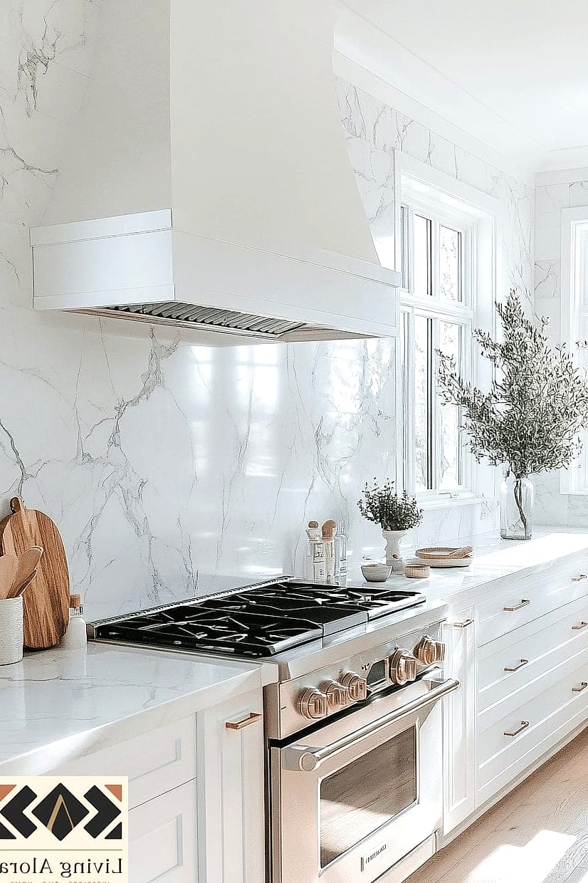Minimalist White Stone with Hidden Outlets