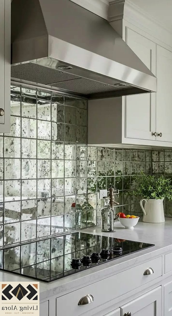 7 Easy to Clean Backsplash Ideas That Look Expensive But Aren't 8 Mirrored or Metallic Glass Panel Backsplash
