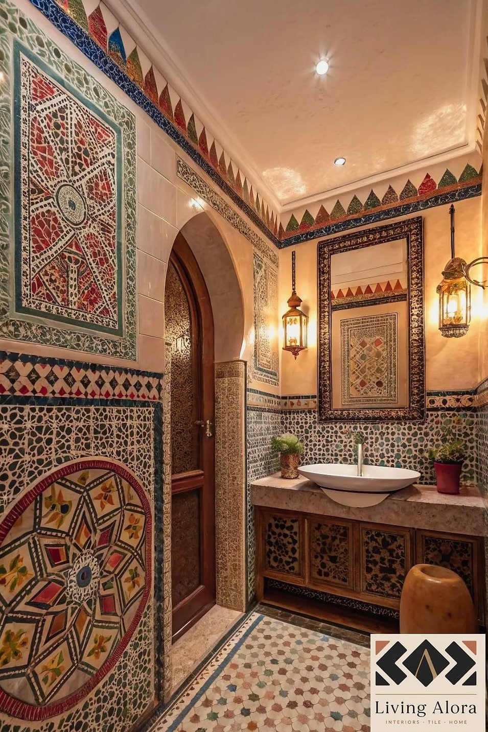Moroccan-Inspired Zellige Mosaic for Old-World Character