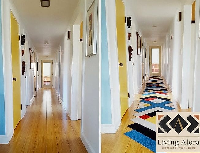 Mosaic Tile Runner in a Hallway or Entryway