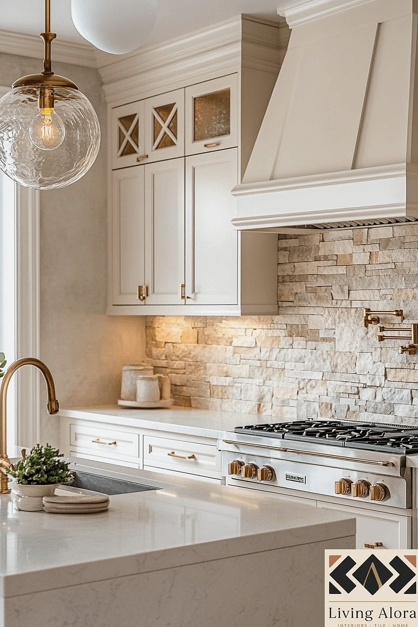 11 Kitchen Backsplash Ideas to Show Your Contractor 6 Natural Stone for an Elevated Look