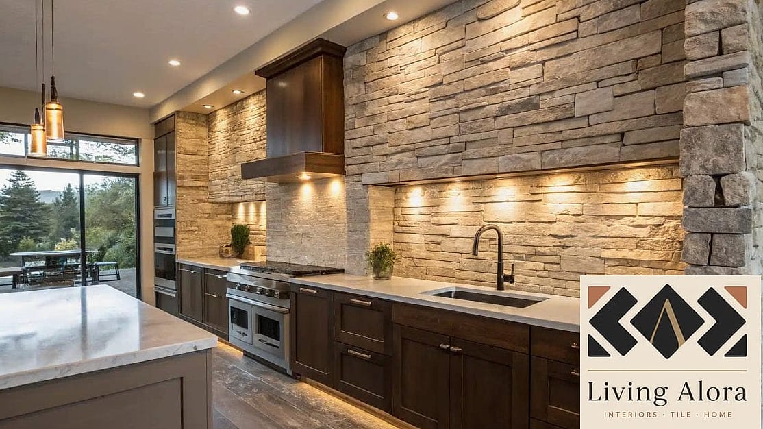 Natural Stone with Organic Veining